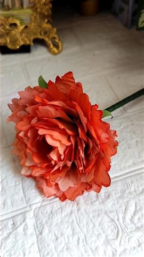How to Make Aesthetic Rose With Tissue Paper/DIY Flower Making Ideas/#craft #diy #short