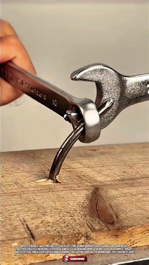 Brilliant DIY Tool Hack That Uses Two Standard Wrenches To Bend Nails