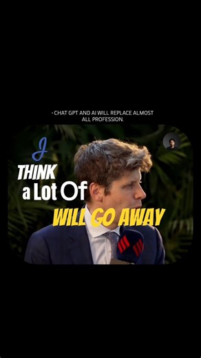 Sam Altman said A lot's of profession will go away #Ceoofopenai #chatgpt #samaltmanindia #Openai