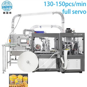 [Hot Item] Disposable Food Grade Custom Printing Kraft Paper Food Packaging Box Salad Bowl Forming Machine