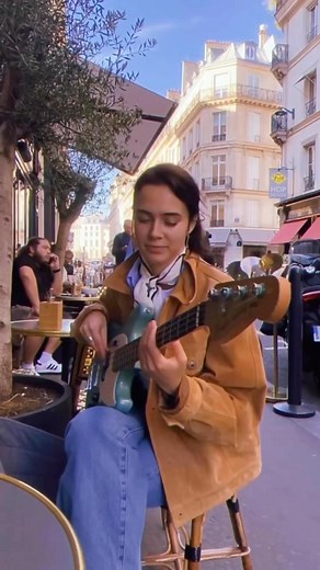 The Jazz Estate | Self-taught bassist Kate Curly @katecurlyyy performing on the streets of Paris. | Instagram