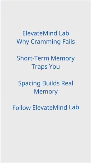 Why Cramming Always Fails