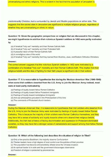 APHUG Test 6 , Flashcards & Trivia Exam Question video