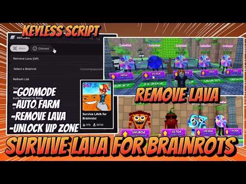 Survive LAVA for Brainrots Script 2026 🔥 Auto Win, Remove Lava, Teleport Script Roblox