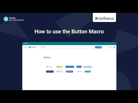 How to add a Button on Confluence | Mosaic