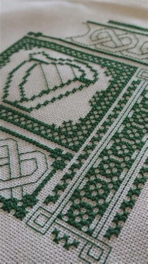 Irish Harp Cross Stitch Pattern #crossstitch #flosstube