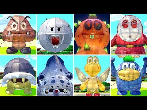 All Paper Macho Bosses in Paper Mario: The Origami King