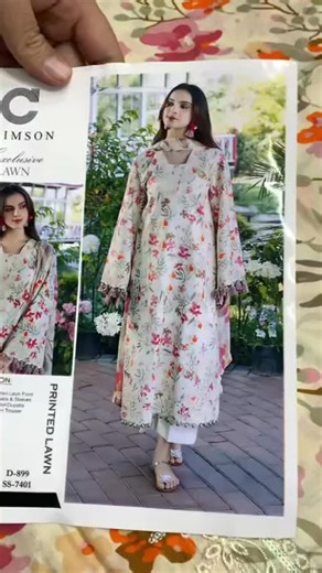 Nafees Bazaar on Instagram: "Crimson Hit Code Lawn Fabric Unstitched Printed and Embroidered Dress #pakistanifashion #Summer #pakistanidresses #onlineshopping"