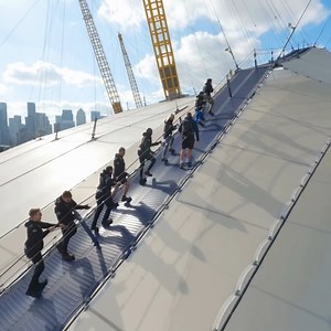 Sunny weather alert ☀️ Make the most of the sunshine next week with a climb over The O2. Book your climb today ⬇️ https://tickets.aegeurope.com/upattheo2/climbs.html | Up at The O2