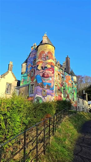 Kelburn Castle is such a fun day out. The grounds are full of woodland walks, little waterfalls, and loads of quirky things to spot on the way (including those mirror-glass face statues). And the castle itself is the famous “graffiti castle”. The outside was painted in 2007 by Brazilian street artists, so it feels totally different from your usual old Scottish castle. #scottish #Castle #walk #scotland #travelblogger