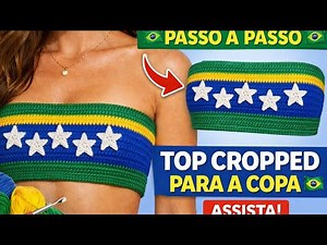 Brazil Theme Crochet Top Full Step by Step Tutorial.