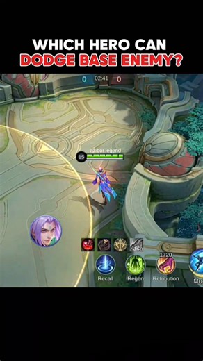 which hero can dodge base enemy ✅️mobagame#moba5v5 #mobilelegends #mobalegends5v5 #molanatariqjameel