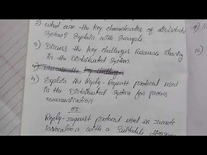 Distributed system | important questions | model 1 | BCS515D I