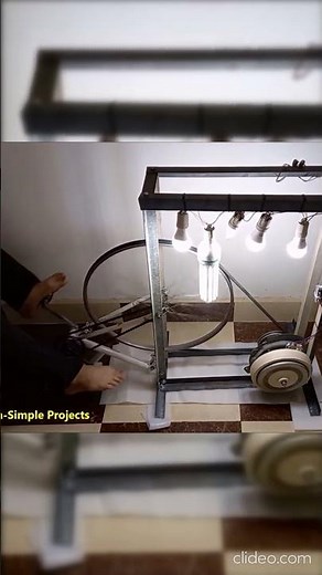 Pedal Generator 220V using Washing Machine Motor