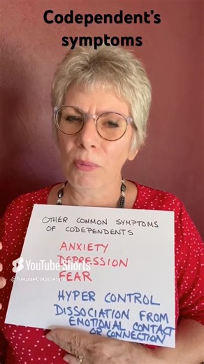 Three Symptoms of Codependency * Anxiety * Depression * Fear Codependents live in a state of anxiety because they don't know what is coming next. They fear the unknown. They fear the consequences of the other person's behavior, condition, or failures. Eventually this hypervigilance wears them out. They will either lash out in anger or become depressed. When the codependent's anxiety, depression, or fear begins to affect their ability to function, the codependent becomes an identified patient. Be