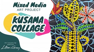 Yayoi Kusama-inspired flower collage in 5 steps with Lillian Gray, including free downloads - Lillian Gray - Art School