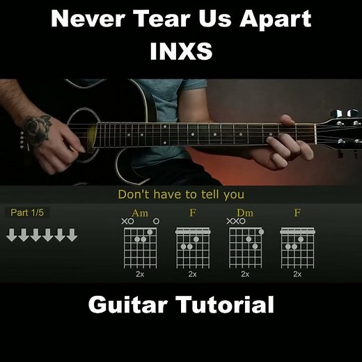 Never Tear Us Apart - INXS | Easy Guitar Lesson Tutorial with Chords/Tabs and Lyrics