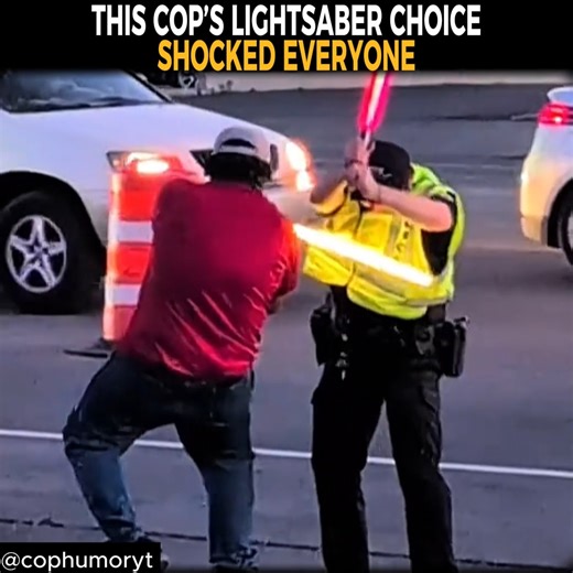 This cop's lightsaber choice shocked everyone! Source: cophumoryt #cop #police #fun #funny #Usa #Fyp #fblifestyle | Caught In Providence