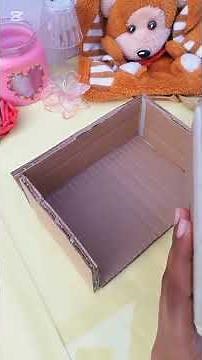 diy with empty tissue box #crafting #tutorial
