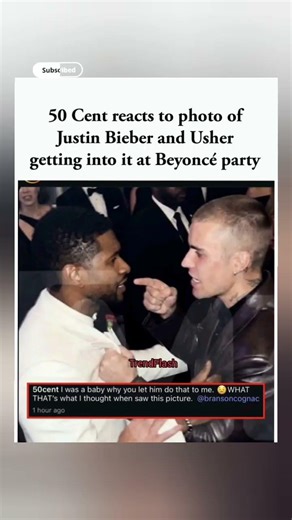 50 Cent reacts to Justin Bieber & Usher drama 😳🔥 #50cent #justinbieber #usher #beyonce #shorts