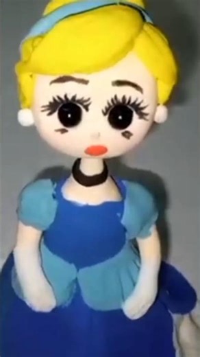 DIY Disney princess 👸Cinderella 👸with clay #diy #shorts #short #ytshorts #viralshort #art