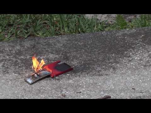 Piercing Lithium Battery (Catches Fire!)