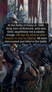 798K views · 6.7K reactions | He was advised to flee the battle but replied "Far be it that King of Bohemia should run away" and died fighting. #king #bohemia #cavalry | War History Online | Facebook
