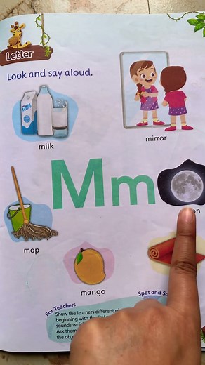 “Let’s learn the letter M! 🌝🥛🥭