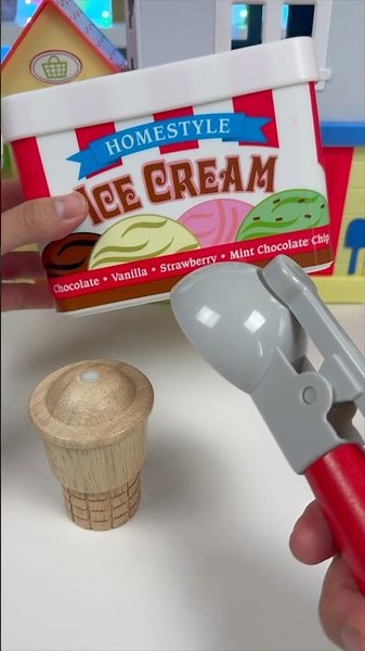 Satisfying toy magnet ice cream cone scoops #asmr #satisfying #asmrsounds