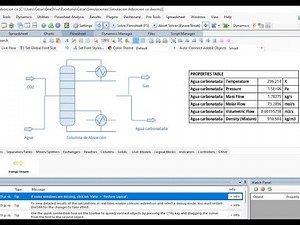 Simulación de una columna de absorción (agua y dióxido de carbono) en DWSIM