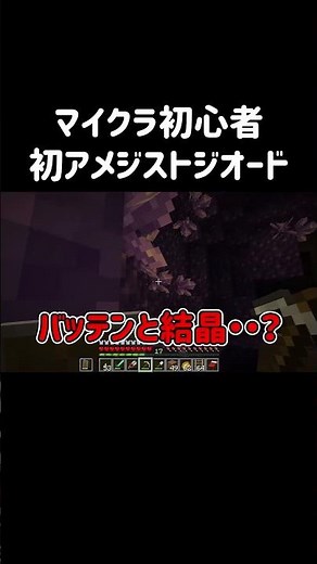 マイクラ初心者、初のアメジストジオード！危うく全部ぶっ壊しそうになるw #shorts