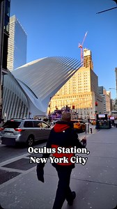 Where art meets transportation! The Oculus station, designed by Santiago Calatrava, shines like a beacon in Lower Manhattan, its stunning architecture and soaring wings a breathtaking sight to behold #TheOculus #NYCTransit | Discover New York