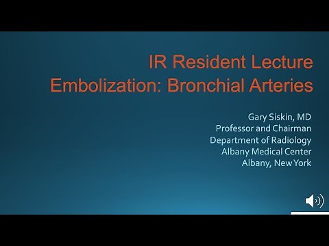 Embolization Bronchial Artery 2020