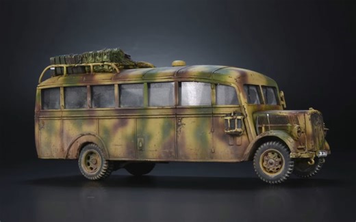 【PLASMO】二战 欧宝闪电公交车模型制作