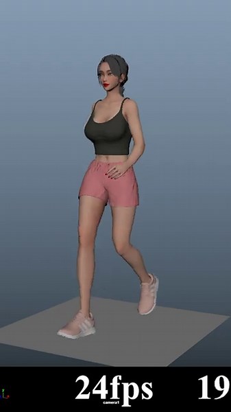 Maya人物走路动画walk cycle animation#maya #walkcycle