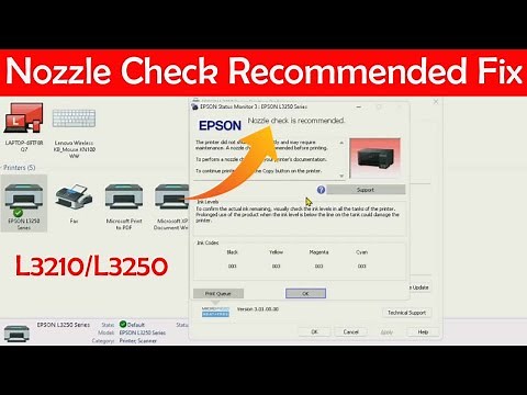 Nozzle Check Recommended Epson L3210/L3250 Fix 100% Tested || Epson Printer Nozzle Check Recommended