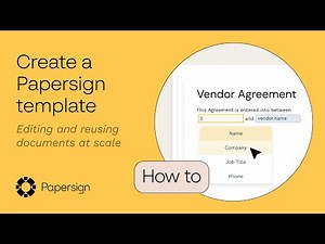 How to create a Papersign template