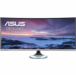 Monitor curbat LED IPS ASUS Designo Curve MX38VC, 38", UWQHD, 75Hz, Incarcator Wireless Qi, gri inchis