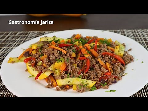 Carne molida con vegetales (carne con vegetales)