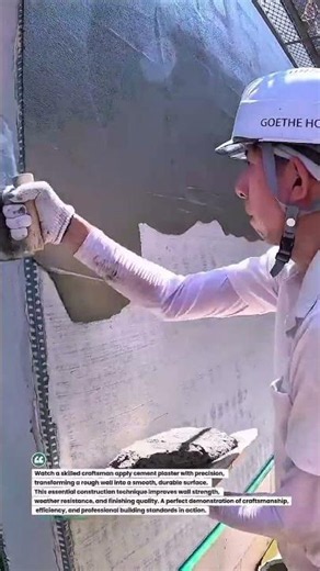 Master Plastering Precision: Smooth Wall Finish Like a Pro! #Construction #Plastering #Masonry