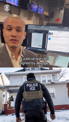 CBS News on Instagram: "A newly disclosed whistleblower complaint indicates that Immigration and Customs Enforcement authorized its officers to enter homes without judicial warrants in the cases of people with deportation orders, a sweeping reversal of longstanding rules. Historically, ICE has told its officers that they could not rely on administrative immigration warrants — signed by officials at the agency, not judges — to enter people’s homes, due to constitutional protections against warran