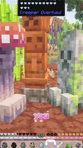 ✨cutest minecraft mods you NEED!💞 mod #25: Creeper Overhaul #javaminecraft #moddedminecraft #forge