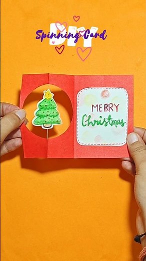DIY Spinning Christmas Card 🎄✨ #christmas #pojallojha