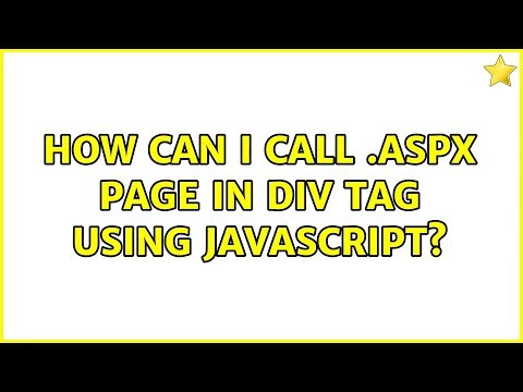 How can I call .aspx page in div tag using javascript?