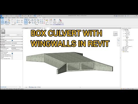 Box Culvert with Wing Walls in Revit.