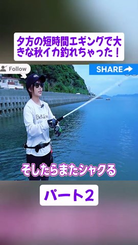 夕方の短時間エギングで大きな秋イカ釣れちゃった！パート2#釣り女子jp #釣り #釣り好き #釣り動画 #川釣り #RiverFishing #FishingGirl #Fishing #fyp #tiktokjapan #viral #foryoupage❤️❤️