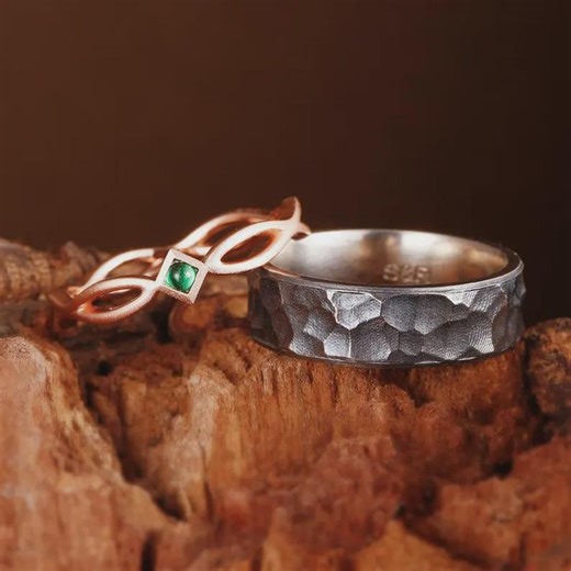 Personalized His and Hers Celtic Wedding Ring Set,wedding Band Set ,his and Hers Wedding Band Set,couple Ring Set ,anniversary Gift - Etsy