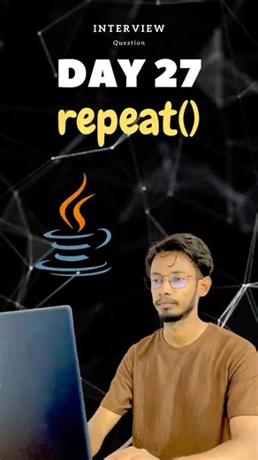 How To Use repeat() Method in Java | Java String Methods for Beginners #shorts #coding