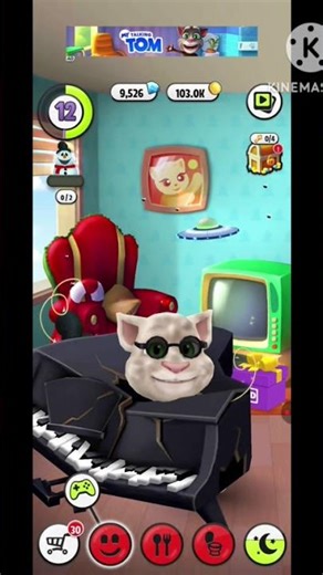 Fall Piano direct to Taking Tom: Laughter #talkingtom #funny #mytalkingtom