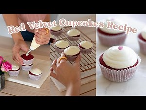 How to bake Red Velvet Cupcakes from scratch ❤️